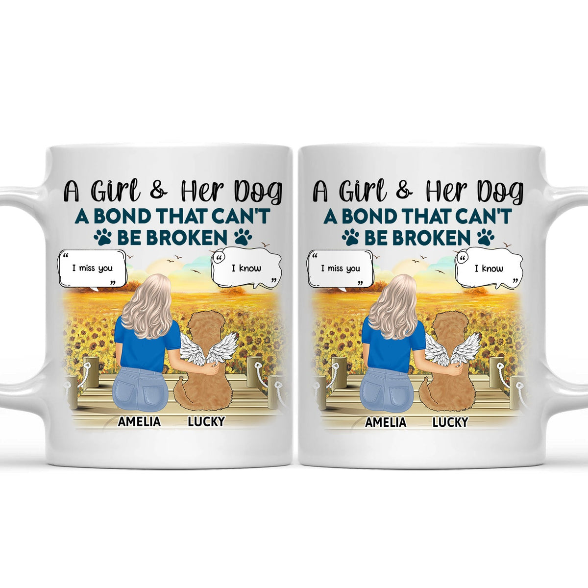 A Connection That Can’t Be Broken - Memorial Gift For Dog Lovers, Dog Mom, Dog Dad - Personalized Mug