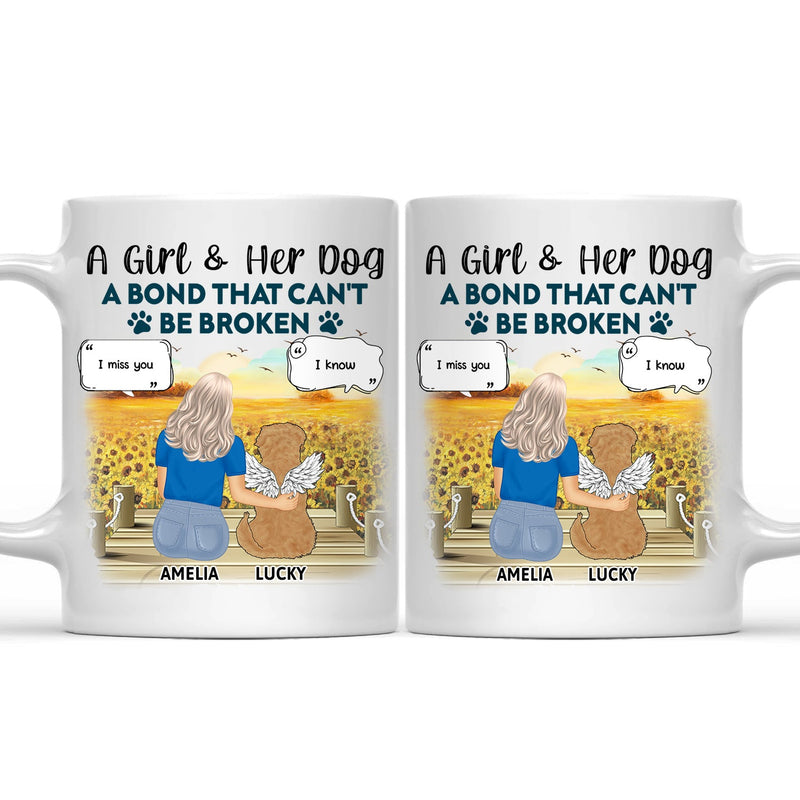 A Connection That Can’t Be Broken - Memorial Gift For Dog Lovers, Dog Mom, Dog Dad - Personalized Mug