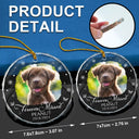 Custom Photo Memorial Pet Loss Keepsake - Personalized Circle Glass Ornament