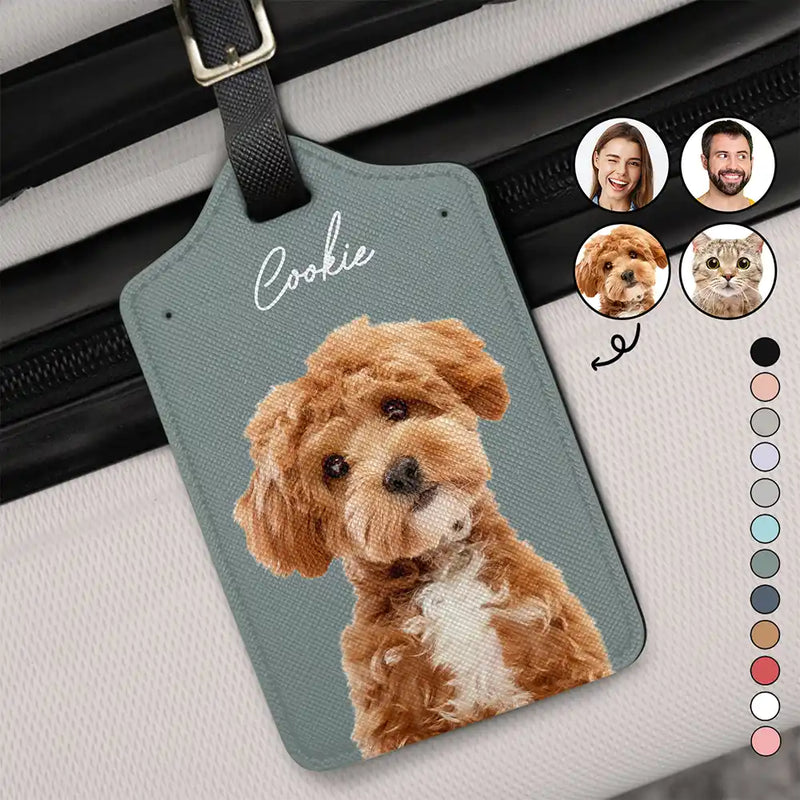 Custom Photo Our Pets Travel With Us - Personalized Luggage Tag