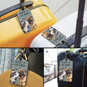 3D Effect Dogs Property Of My Human - Personalized Luggage Tag