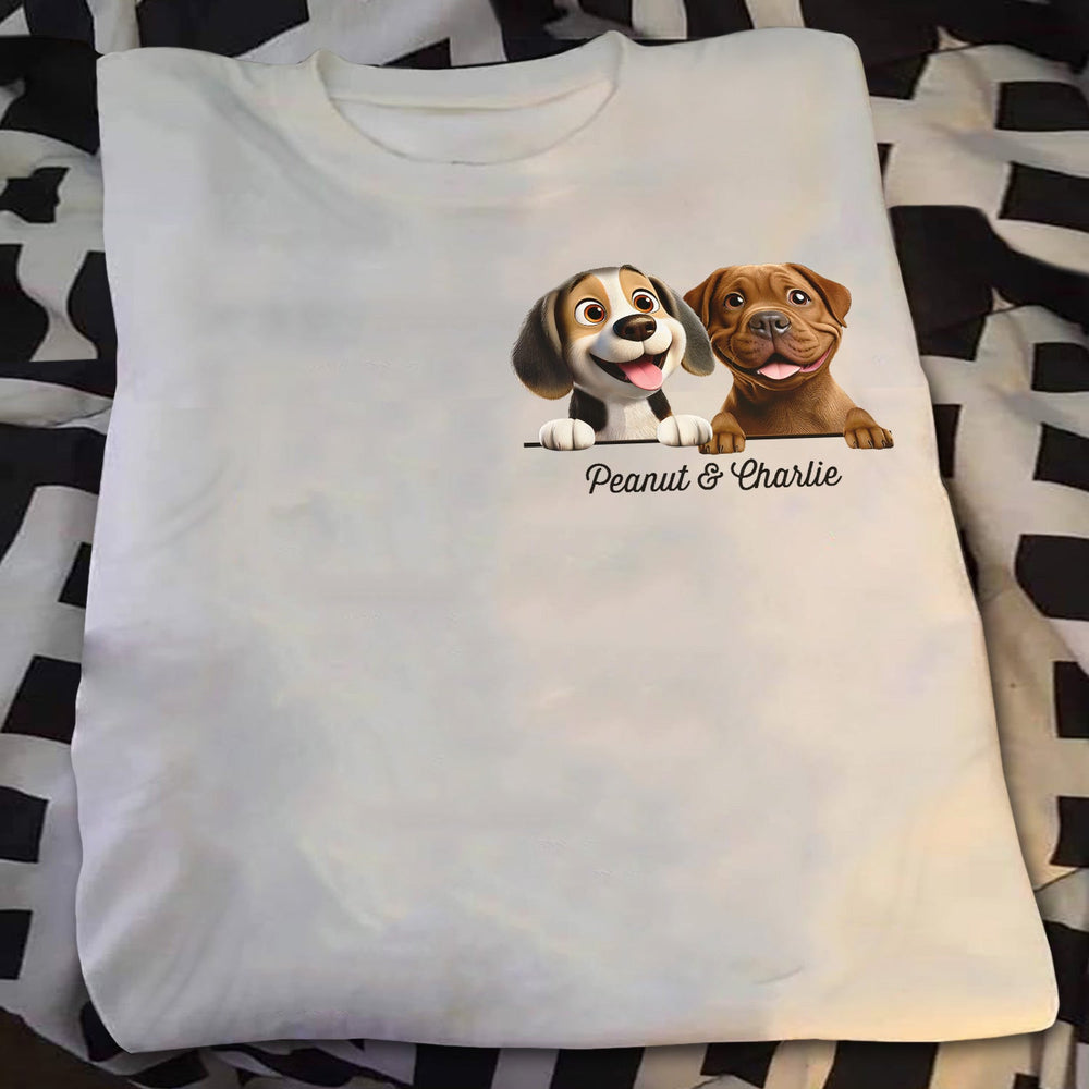 3D Effect For Dog Mom Dog Dad - Personalized T Shirt