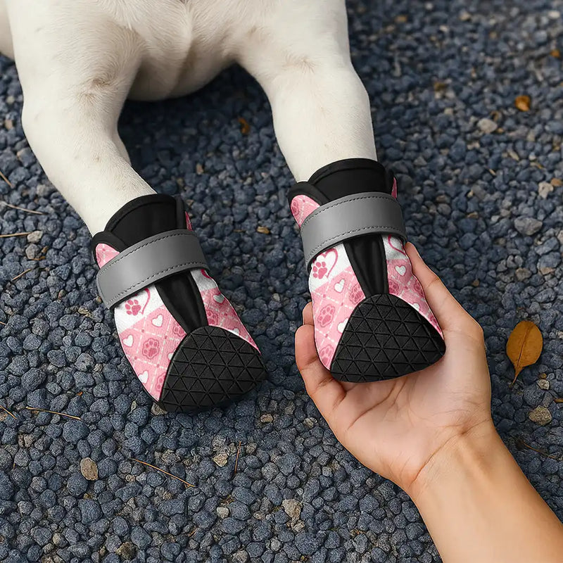 Paw Heart Pattern - Personalized Dog Shoes