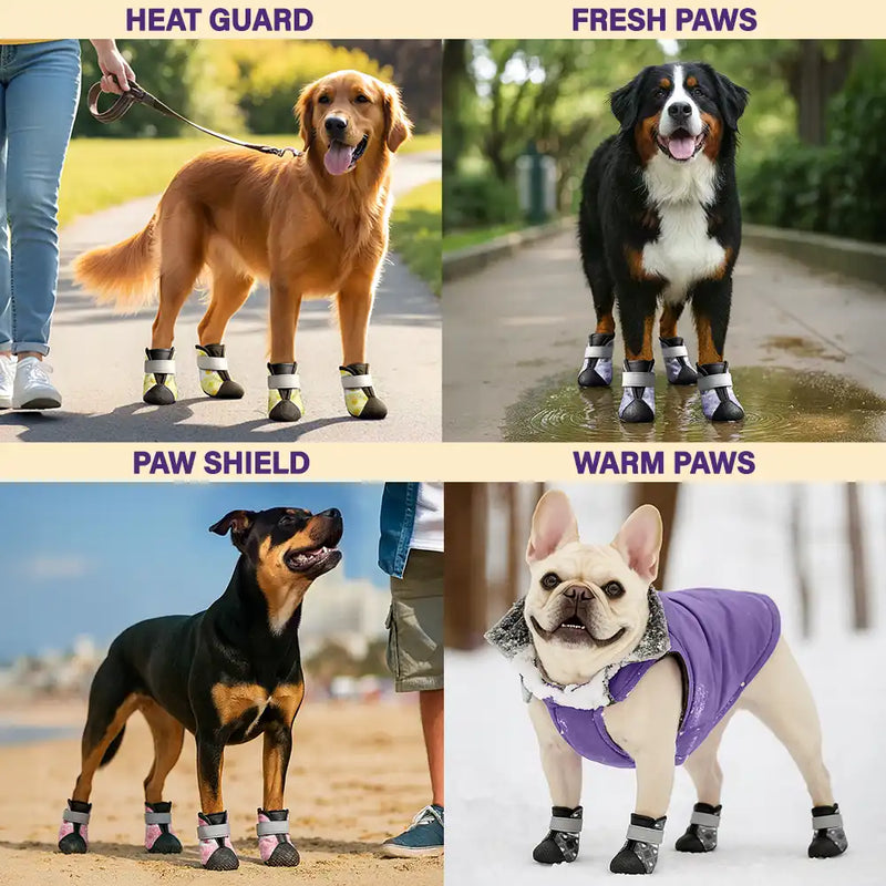 Paw Heart Pattern - Personalized Dog Shoes