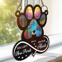 Forever In My Heart Always Loved Pet Memorial - Personalized Window Hanging Suncatcher Ornament