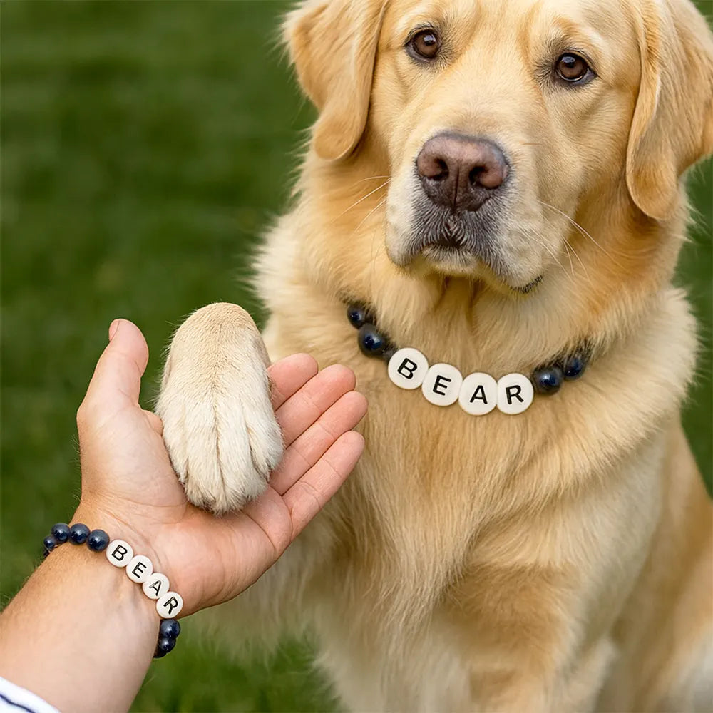 Pet Lovers Keepsake Name - Personalized Pet Name Necklace & Bracelet Set