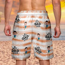 Custom Photo Funny Best Dad Grandpa Ever - Personalized Unisex Beach Shorts