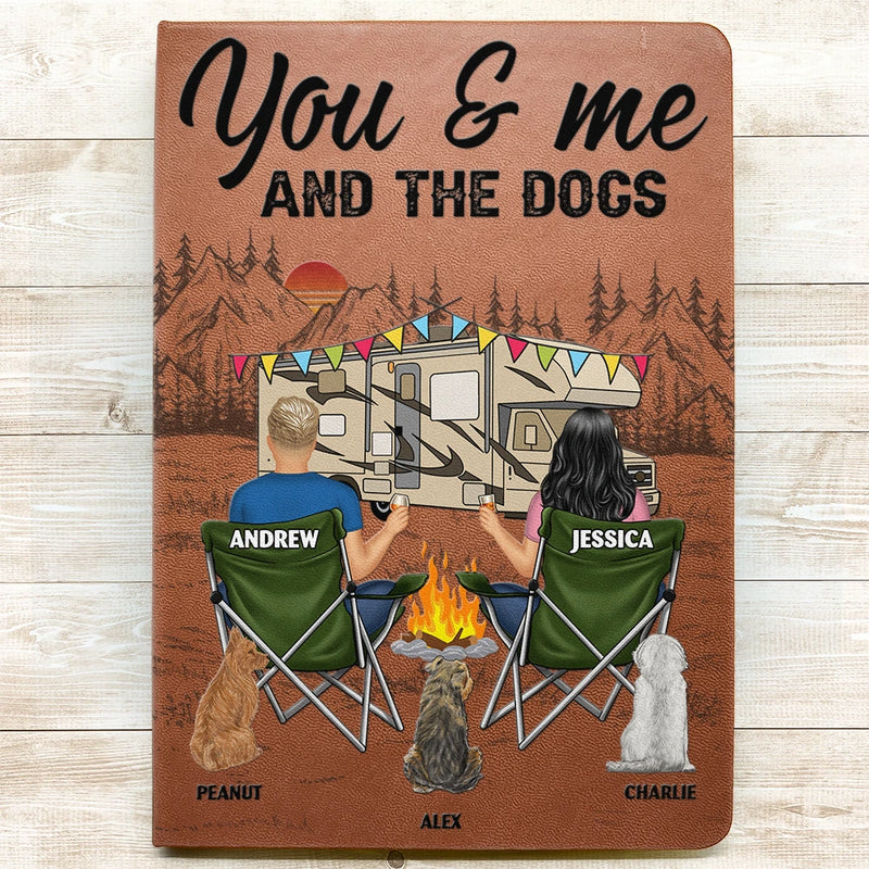 You And Me And The Dog - Personalized Leather Journal