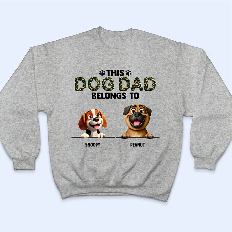 Dog Lovers,Pet Lovers,Funny,Dog Dad - This Dog Dad Belongs To - Personalized T Shirt