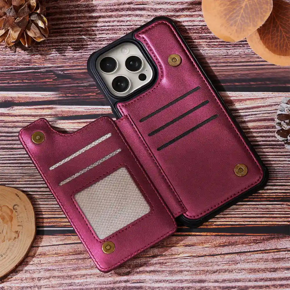 Fier d'être un amoureux des chats - Étui portefeuille à rabat en cuir personnalisé pour téléphone