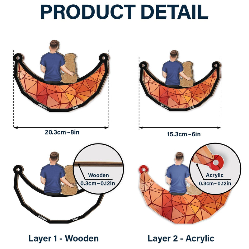 A Bond That Can't Be Broken A Man And His Dog  - Personalized Window Hanging Suncatcher Ornament