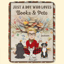 Just A Girl Who Loves Books And Pets - Personalized Fleece Blanket, Sherpa Blanket