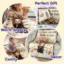 Just A Girl Who Loves Books And Pets - Personalized Fleece Blanket, Sherpa Blanket