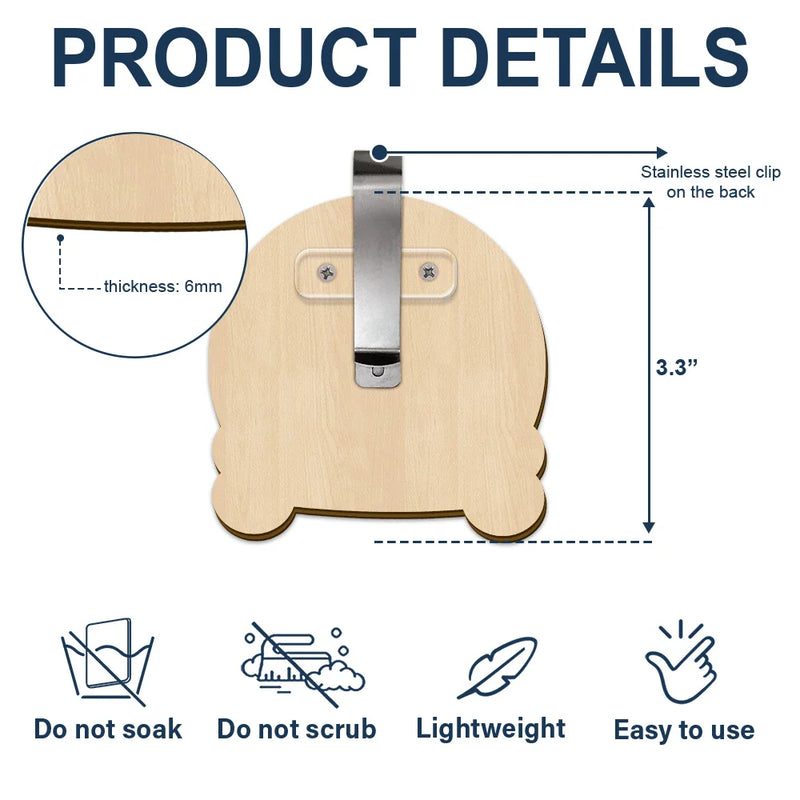 Drive Safe We're Waiting At Home Kids And Pets - Personalized Custom Shaped Car Visor Clip