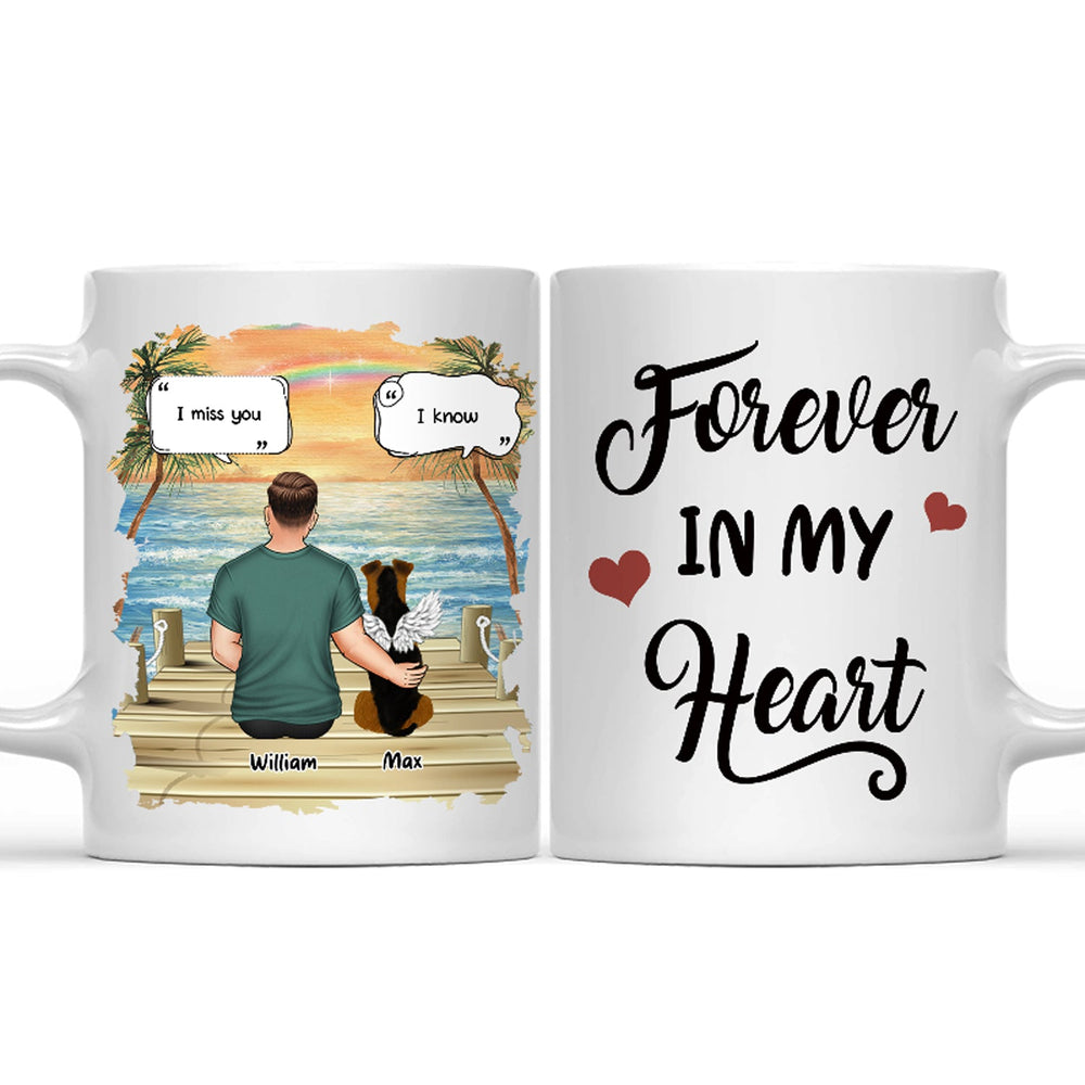 Dog Dad Always In My Heart - Memorial Gift For Dog Lovers - Personalized Mug