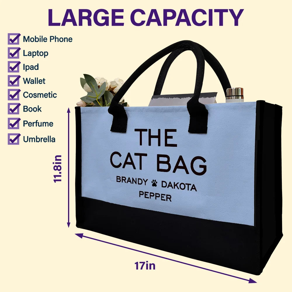 The Dog Bag Cat Bag - Personalized Canvas Tote Bag