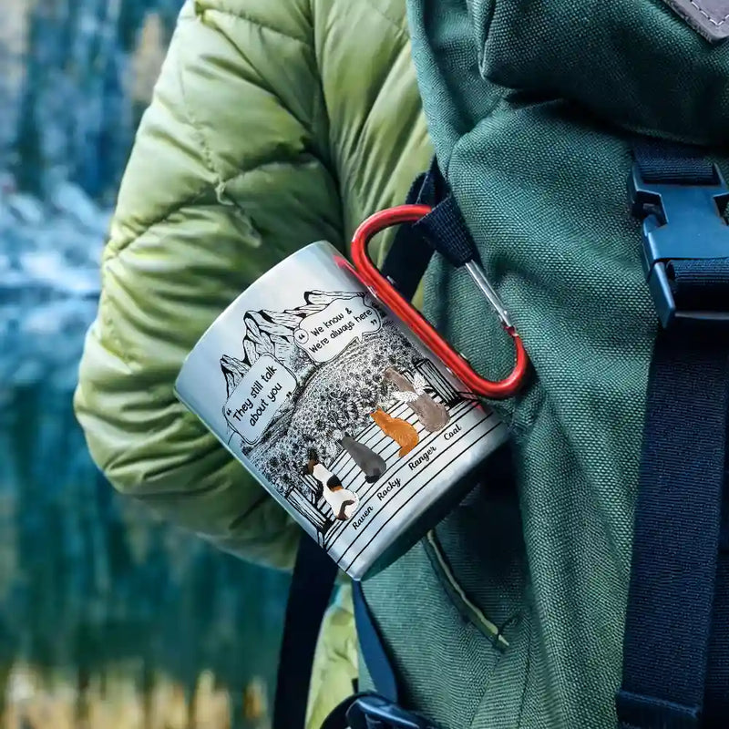 They Still Talk About You Pet Memorial - Personalized Carabiner Mug