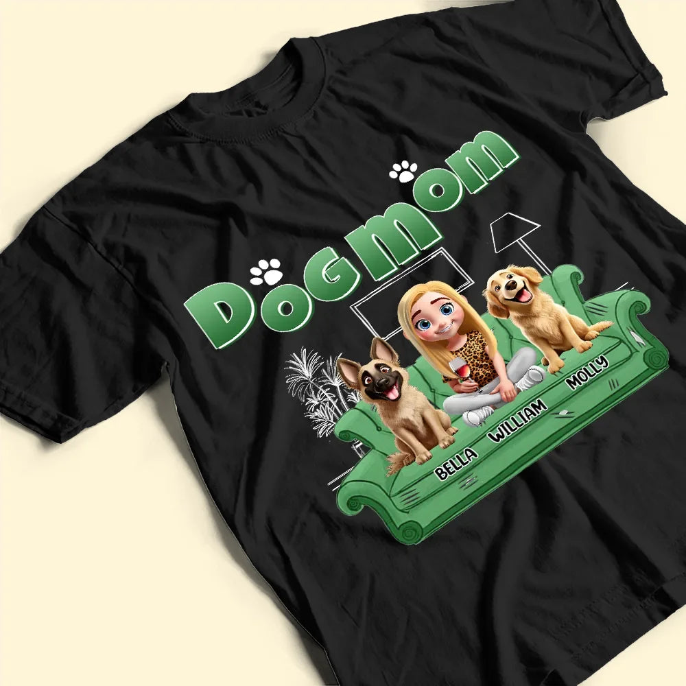 Dog Lovers,Dog Mom,Dog Dad,Gift For Yourself - Treat Snack Dealer 3D Effect Dogs - Personalized T Shirt