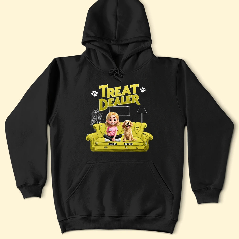 Dog Lovers,Dog Mom,Dog Dad,Gift For Yourself - Treat Snack Dealer 3D Effect Dogs - Personalized T Shirt