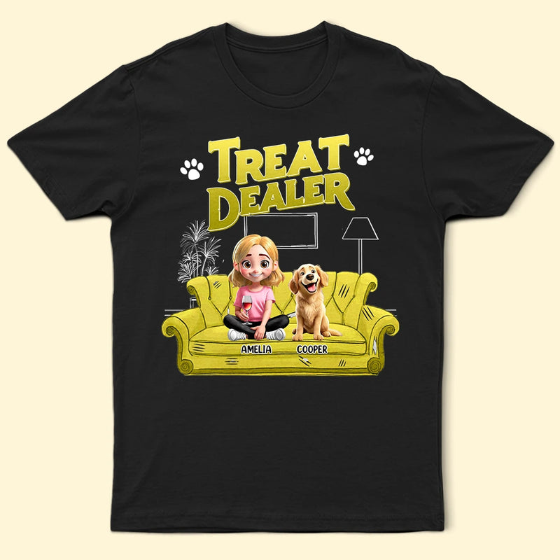 Dog Lovers,Dog Mom,Dog Dad,Gift For Yourself - Treat Snack Dealer 3D Effect Dogs - Personalized T Shirt