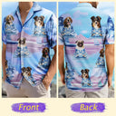 Custom Photo Funny Pet Face Tropical Island - Personalized Hawaiian Shirt