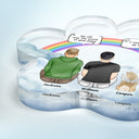 I Miss You Deeply - Memorial Gift For Pet Lovers - Personalized Paw Shaped Acrylic Plaque