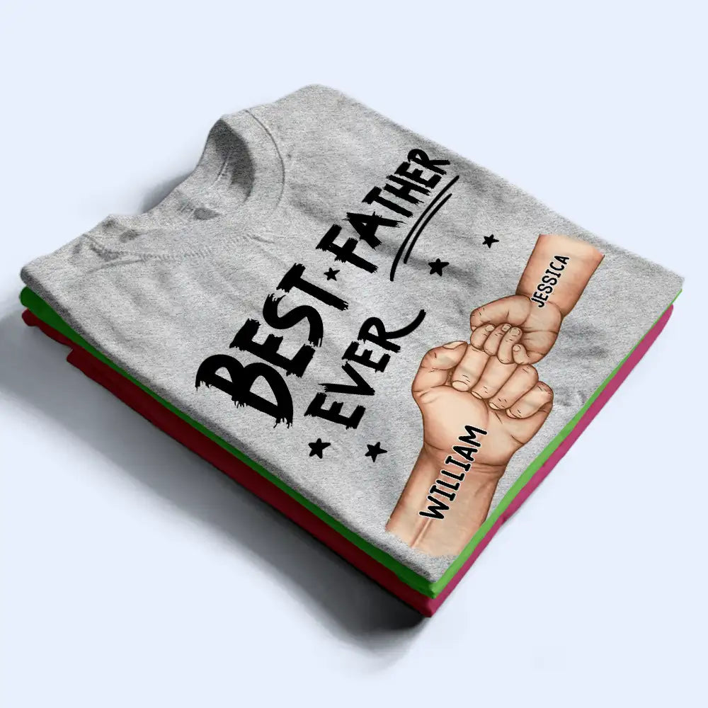 Fist Bump Best Dad Grandpa Ever - Personalized T Shirt