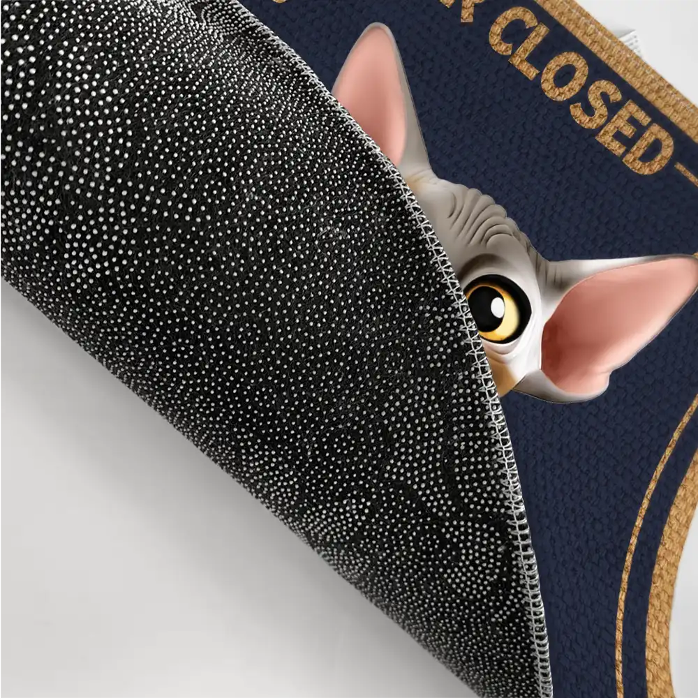 Cat Lovers, Pet Lovers, Funny, Cat Mom, Cat Dad - Please Keep Door Closed Cats Planning Escape Funny - Personalized Doormat