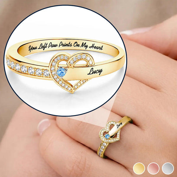 You Left Paw Prints On My Heart Pet Memorial - Personalized