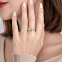 You Left Paw Prints On My Heart Pet Memorial - Personalized Birthstone Heart Ring