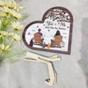 You And Me And The Fur Babies - Personalized 2-Layered Wooden Plaque With Stand