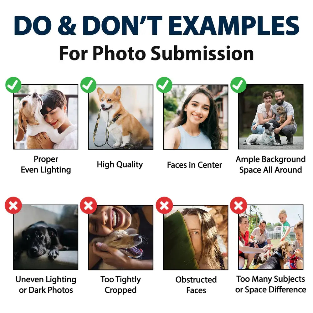 Custom Photo Pet Face - Personalized LED Pendant Light